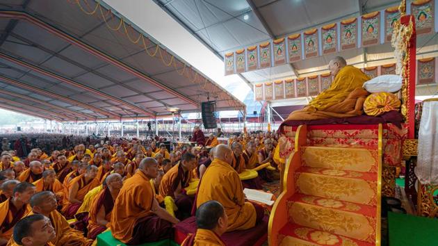 His Holiness the 14th Dalai Lama, who turns 85 on July 6, preaching to his disciples at Bodh Gaya in Bihar. (By special arrangement)