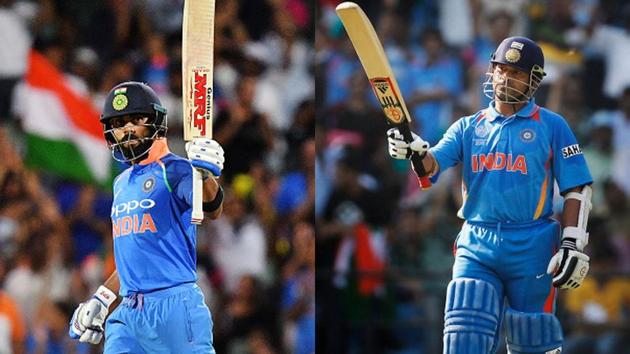 Virat Kohli is just six tons shy of Sachin Tendulkar’s 49 ODI centuries.(Getty Images)