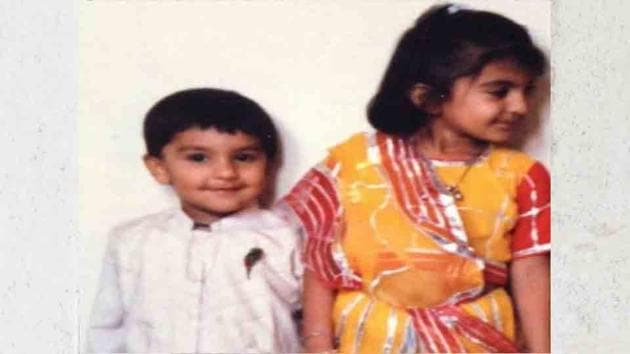 One more gem from Ranveer and Ritika’s childhood memories. Look how cute the siblings look in ethnic ensembles.