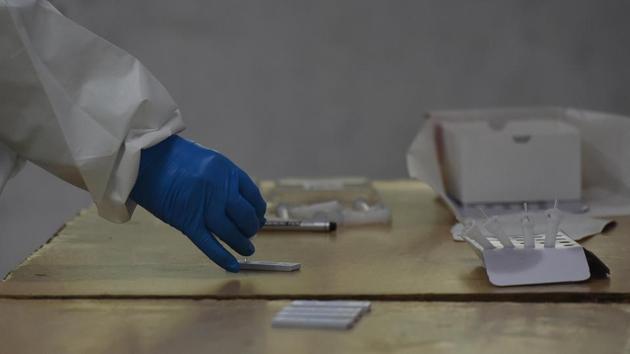ICMR had provided 50,000 kits to Delhi government for conducting antigen based testing across the state. (Sonu Mehta/HT photo) ICMR had provided 50,000 kits to Delhi government for conducting antigen based testing across the state. (Sonu Mehta/HT photo)