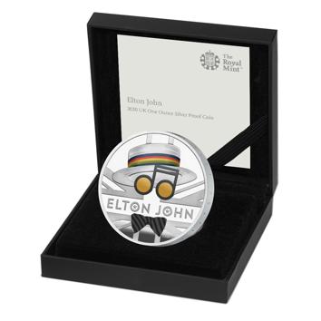 A one ounce silver proof coin in a case from the new competitive Elton John coin collection released by Britain's Royal Mint is seen in this handout image obtained by Reuters on July 5, 2020. THE ROYAL MINT/ELTON JOHN/Handout via REUTERS THIS IMAGE HAS BEEN SUPPLIED BY A THIRD PARTY. NO RESALES. NO ARCHIVES MANDATORY CREDIT. FOR EDITORIAL USE ONLY IN REPORTING OF Ð ELTON JOHN: "ROYAL MINT COIN COLLECTION" IMAGE MUST BE USED IN ITS ENTIRETY - NO CROPPING OR OTHER MODIFICATIONS. NO NEW USAGE USE AFTER 2359 GMT ON DECEMBER 31, 2020. (via REUTERS) A one ounce silver proof coin in a case from the new competitive Elton John coin collection released by Britain's Royal Mint is seen in this handout image obtained by Reuters on July 5, 2020. THE ROYAL MINT/ELTON JOHN/Handout via REUTERS THIS IMAGE HAS BEEN SUPPLIED BY A THIRD PARTY. NO RESALES. NO ARCHIVES MANDATORY CREDIT. FOR EDITORIAL USE ONLY IN REPORTING OF Ð ELTON JOHN: "ROYAL MINT COIN COLLECTION" IMAGE MUST BE USED IN ITS ENTIRETY - NO CROPPING OR OTHER MODIFICATIONS. NO NEW USAGE USE AFTER 2359 GMT ON DECEMBER 31, 2020. (via REUTERS)