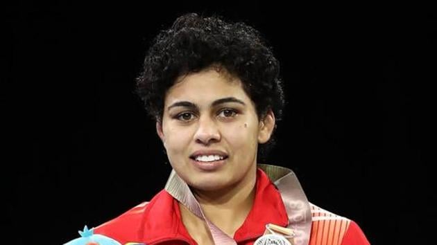 Bronze medalist Pooja Dhanda.(Getty Images)