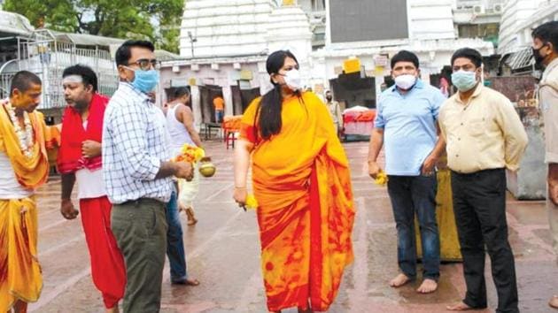 The administration tightened security measures after the Jharkhand high court last week denied permission for holding the annual month-long Shravani fair and opening of two temples at Deoghar and Dumka during the month of Shravan. (HT Photos) The administration tightened security measures after the Jharkhand high court last week denied permission for holding the annual month-long Shravani fair and opening of two temples at Deoghar and Dumka during the month of Shravan. (HT Photos)