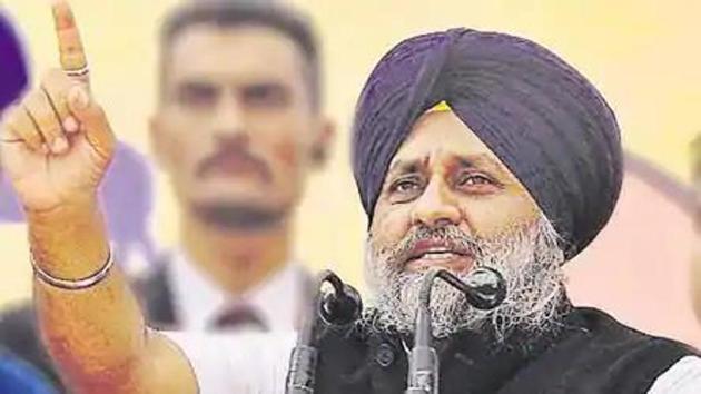 Shiromani Akali Dal president Sukhbir Singh Badal. (HT File) Shiromani Akali Dal president Sukhbir Singh Badal. (HT File)