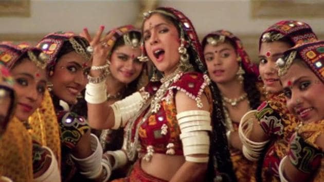 Neena Gupta in a still from Choli Ke Peeche. Neena Gupta in a still from Choli Ke Peeche.