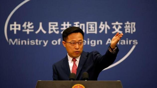 Chinese Foreign Ministry spokesman Zhao Lijian attends a news conference in Beijing. (REUTERS) Chinese Foreign Ministry spokesman Zhao Lijian attends a news conference in Beijing. (REUTERS)
