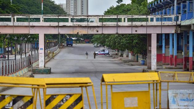 A deserted view of Majestic bus stand in Bengaluru. A worried CM on July 6 appealed to the people not to leave Bengaluru. “There is no need to panic...We have added 10,000 more beds as well as 450 more ambulances and if required will add more. Unfortunately, we have to coexist with this situation as there is no solution for now. Your lives are important and the government is taking all measures to protect you,” reported HT. (Shailendra Bhojak / PTI) A deserted view of Majestic bus stand in Bengaluru. A worried CM on July 6 appealed to the people not to leave Bengaluru. “There is no need to panic...We have added 10,000 more beds as well as 450 more ambulances and if required will add more. Unfortunately, we have to coexist with this situation as there is no solution for now. Your lives are important and the government is taking all measures to protect you,” reported HT. (Shailendra Bhojak / PTI)
