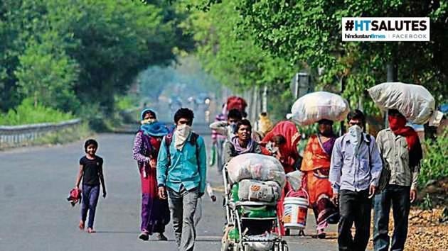 From March 27 to the first week of June, around 3.5 million migrant workers have returned to Uttar Pradesh of which 1 million were from Bundelkhand’s districts of Jhansi, Lalitpur, Jaluan, Hamirpur, Banda, Mahoba and Chitrakoot(HT Photo)