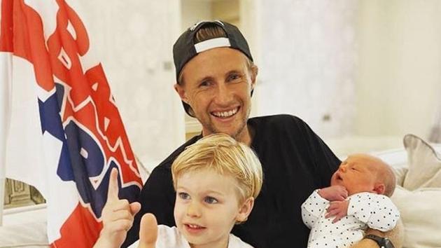 England Test captain Joe Root with his newborn child and son.(Instagram/Joe Root)