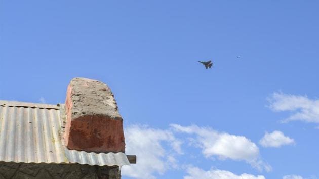 Leh: An IAF fighter jet flies in the sky, in Leh, Ladakh(PTI)