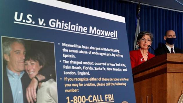 Audrey Strauss, Acting United States Attorney for the Southern District of New York speaks alongside William F. Sweeney Jr., Assistant Director-in-Charge of the New York Office, at a news conference announcing charges against Ghislaine Maxwell for her role in the sexual exploitation and abuse of minor girls by Jeffrey Epstein in New York City, New York, US.(REUTERS)