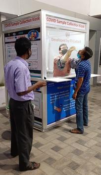 Walk-in Kiosk for collection of samples for coronavirus testing has been developed by a team of Govt ITI Cuttack.(ANI)