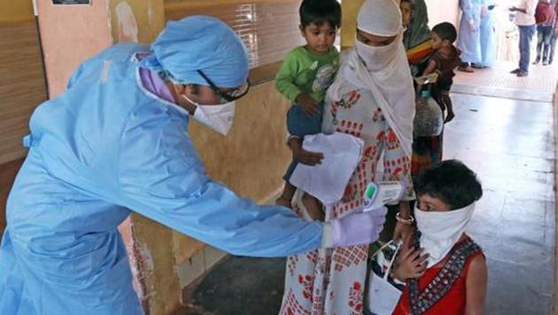 In districts like Barwani, Morena and other bordering districts the viral infection was on the rise due to the spread of the disease in other states across the border. (ANI PHOTO.) In districts like Barwani, Morena and other bordering districts the viral infection was on the rise due to the spread of the disease in other states across the border. (ANI PHOTO.)