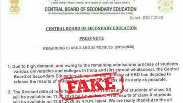 CBSE Fake notice