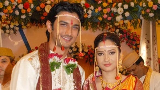 Sushant Singh Rajput and Ankita Lokhande in a still from Pavitra Rishta.