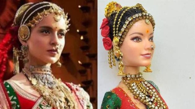 The doll modelled on Kangana Ranaut’s Manikarnika. The doll modelled on Kangana Ranaut’s Manikarnika.