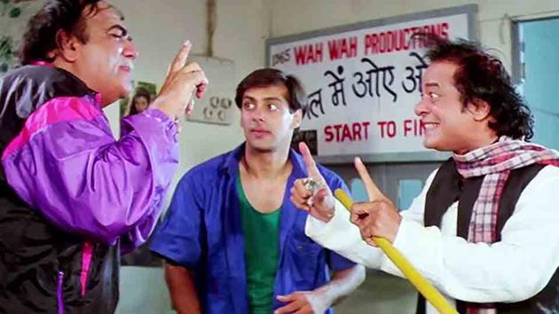 Jagdeep played Salman Khan’s father Bankelal Bhopali in the film Andaz Apna Apna.