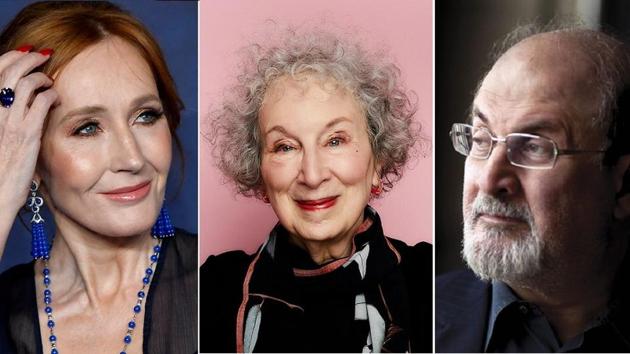 Authors (L-R) JK Rowling, Margaret Atwood and Salman Rushdie(Reuters/Penguin.com/Twitter/SalmanRushdie)