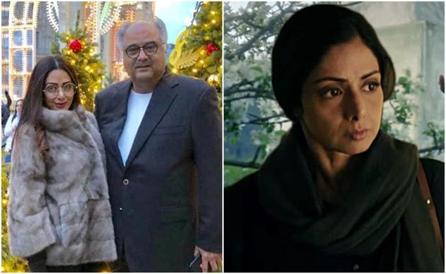 Boney Kapoor remembered wife Sridevi as her film completes three years.