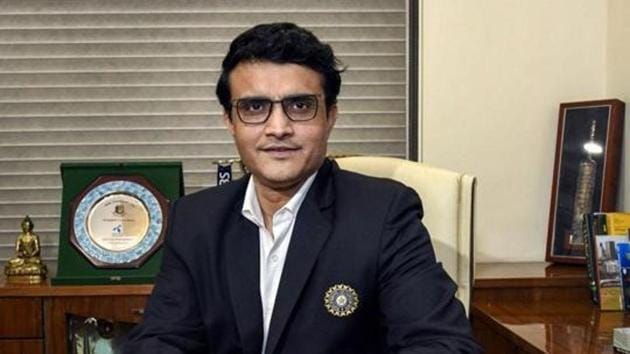 Sourav Ganguly poses for a photograph after taking charge as the new BCCI President at BCCI headquarters.(PTI) Sourav Ganguly poses for a photograph after taking charge as the new BCCI President at BCCI headquarters.(PTI)