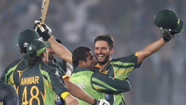 File image of Shahid Afridi celebrating.(Reuters)