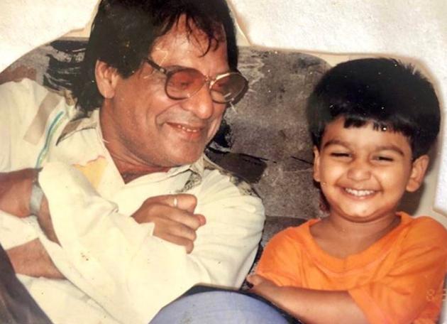 Meezaan Jaaferi with his grandfather, legendary actor Jagdeep.
