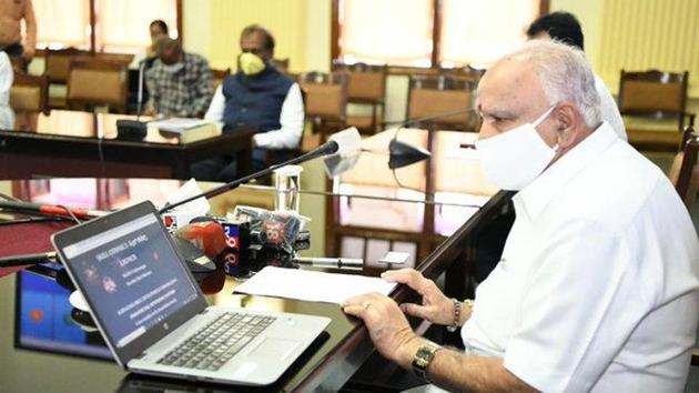 Karnataka CM Yediyurappa urged people to adhere to the guidelines as a precautionary measure to control the spread of coronavirus. (Photo @CMofKarnataka)