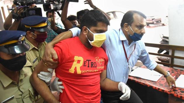 Sarith Kumar, an accused in the case who had previously worked as a public relations officer (PRO) in UAE Consulate-General’s office in Thiruvananthapuram, was arrested on July 6 and remanded to 14 days. (PTI Photo) Sarith Kumar, an accused in the case who had previously worked as a public relations officer (PRO) in UAE Consulate-General’s office in Thiruvananthapuram, was arrested on July 6 and remanded to 14 days. (PTI Photo)