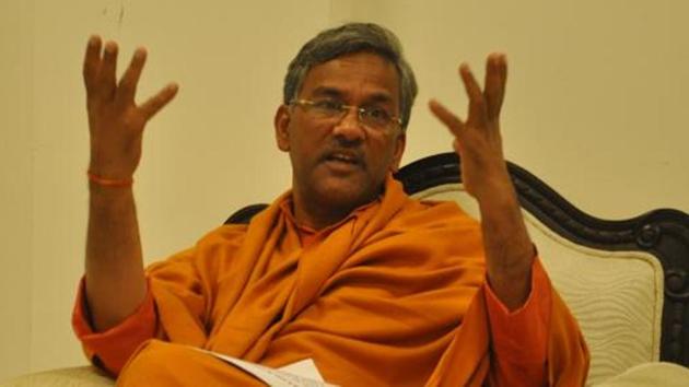 Uttarakhand chief minister Trivendra Singh Rawat in Dehradun. (HT file phoyo) Uttarakhand chief minister Trivendra Singh Rawat in Dehradun. (HT file phoyo)