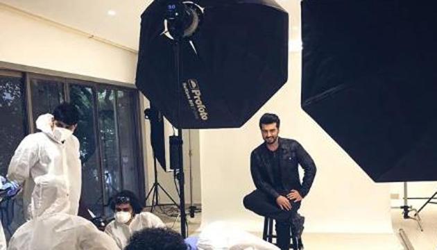 Arjun Kapoor shoots for an ad. Arjun Kapoor shoots for an ad.