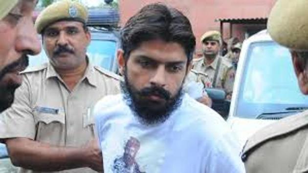 Currently lodged at Bharatpur Jail in Rajasthan, the 35-year-old gangster has a number of FIRs against him in Chandigarh, Punjab and Rajasthan. (HT File) Currently lodged at Bharatpur Jail in Rajasthan, the 35-year-old gangster has a number of FIRs against him in Chandigarh, Punjab and Rajasthan. (HT File)
