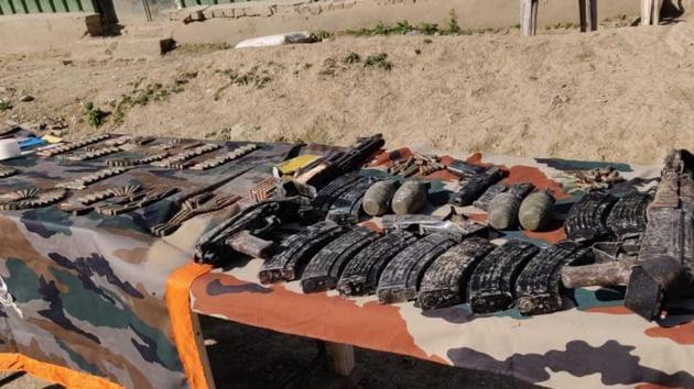 Security officials said they had recovered four anti-personnel grenades from 2 terrorists killed near LoC by the Indian Army. (Sourced) Security officials said they had recovered four anti-personnel grenades from 2 terrorists killed near LoC by the Indian Army. (Sourced)