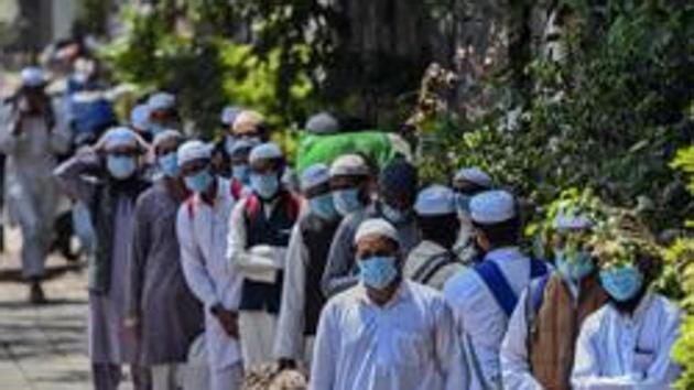 With this, in the last three days, 249 of the 956 foreign nationals accused of attending the congregation have been granted bail, and 132 were freed.(Biplov Bhuyan/HT PHOTO) With this, in the last three days, 249 of the 956 foreign nationals accused of attending the congregation have been granted bail, and 132 were freed.(Biplov Bhuyan/HT PHOTO)