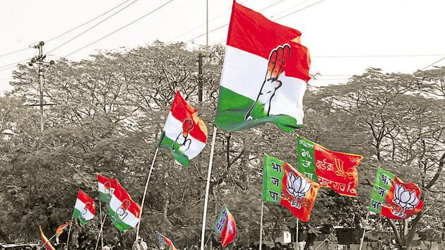 Rajasthan Congress blamed Rajasthan BJP for trying to destabilise the government.(Arun Mondhe/ Hindustan Times) Rajasthan Congress blamed Rajasthan BJP for trying to destabilise the government.(Arun Mondhe/ Hindustan Times)