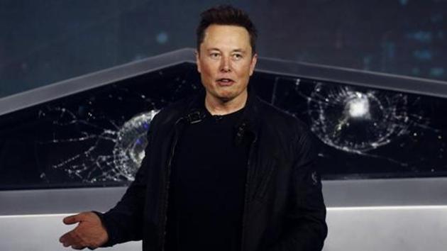 Elon Musk’s fortune rose by $6.07 billion on Friday, Bloomberg News said, following a 10.8% jump in the electric carmaker’s stock.(AP)