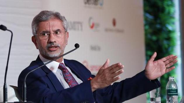 Referring to the UK, Jaishankar said India and Britain need to work together at a time when multilateralism is under stress(HT Photo)