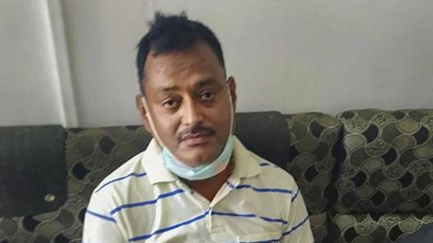 Gangster Vikas Dubey, the main accused in killing of eight policemen in the Kanpur encounter last week. (PTI) Gangster Vikas Dubey, the main accused in killing of eight policemen in the Kanpur encounter last week. (PTI)