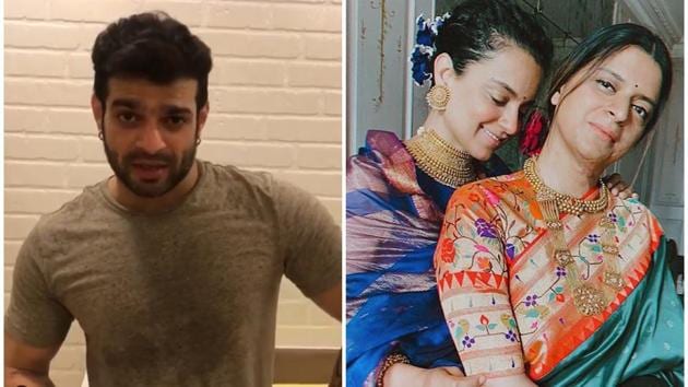 Karan Patel seemed to take a dig at Kangana Ranaut for calling out nepotism but hiring sister Rangoli Chandel as her manager.