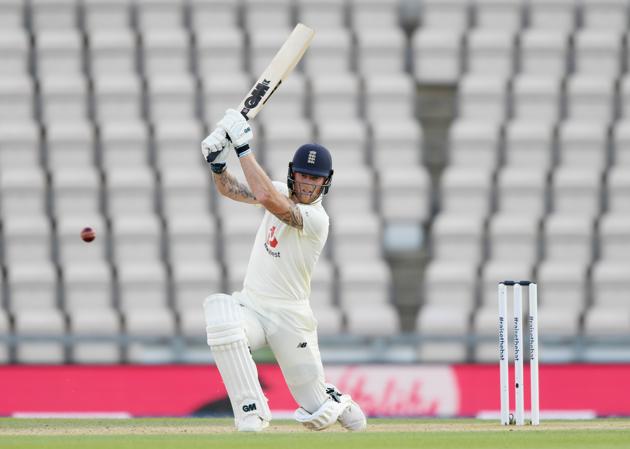 Cricket - First Test - England v West Indies - Rose Bowl Cricket Stadium, Southampton, Britain - July 11, 2020 England's Ben Stokes in action, as play resumes behind closed doors following the outbreak of the coronavirus disease (COVID-19) Mike Hewitt/Pool via REUTERS (REUTERS) Cricket - First Test - England v West Indies - Rose Bowl Cricket Stadium, Southampton, Britain - July 11, 2020 England's Ben Stokes in action, as play resumes behind closed doors following the outbreak of the coronavirus disease (COVID-19) Mike Hewitt/Pool via REUTERS (REUTERS)