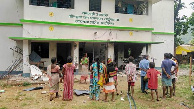 “Preliminary investigation showed that the Maoists had also felled trees in the forest to prepare a route, which they would have possibly used to attack the security forces,” the SP said.(PTI Photo)