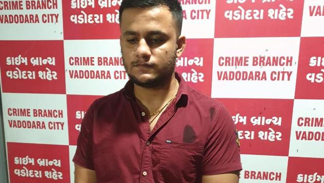 Shubham Mishra was detained by the police in Vadodara on Sunday.