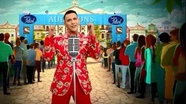 Aditya Narayan in a still from Indian Idol 12 promo.