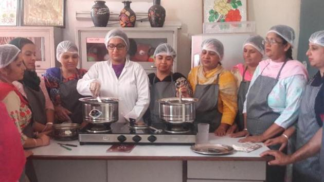 Women at Krishi Vigyan Kendra in Punjab.(HT Archives) Women at Krishi Vigyan Kendra in Punjab.(HT Archives)