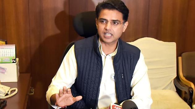 Sachin Pilot is under pressure from his supporters to take his ongoing power tussle with Gehlot to a logical conclusion, people familiar with the developments said.(HT File Photo)