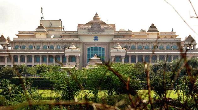 ITC Grand Bharat hotel in Manesar where 11 to 12 Congress MLAs of the Pilot camp were housed. (Yogendra Kumar/HT File Photo) ITC Grand Bharat hotel in Manesar where 11 to 12 Congress MLAs of the Pilot camp were housed. (Yogendra Kumar/HT File Photo)