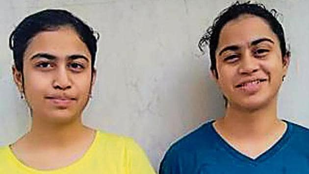 Mansi and Manya, twin sisters score 96%(HT)