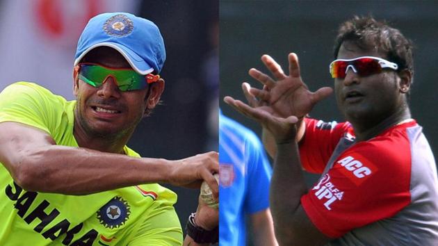 Manoj Tiwary (L) and Ramesh Powar.(Getty Images)