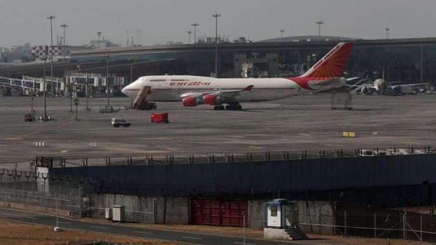 An Air India Boeing 747-400 aircraft is seen parked on the tarmac at Chhatrapati Shivaji Maharaj International Airport in Mumbai, India.(REUTERS) An Air India Boeing 747-400 aircraft is seen parked on the tarmac at Chhatrapati Shivaji Maharaj International Airport in Mumbai, India.(REUTERS)