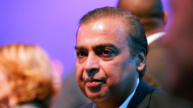 Mukesh Ambani, chairman and managing director of Reliance Industries, attends the World Economic Forum (WEF) meeting in Davos, Switzerland.(REUTERS)
