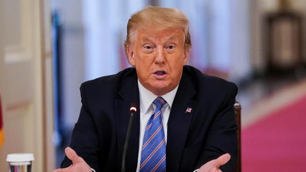US president Donald Trump speaks in the East Room at the White House in Washington, US. (Reuters File Photo)